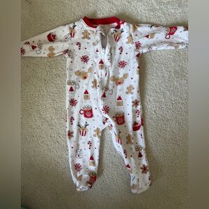 Noomie Festive Red and White Onesie size 3-6 month girl or boy